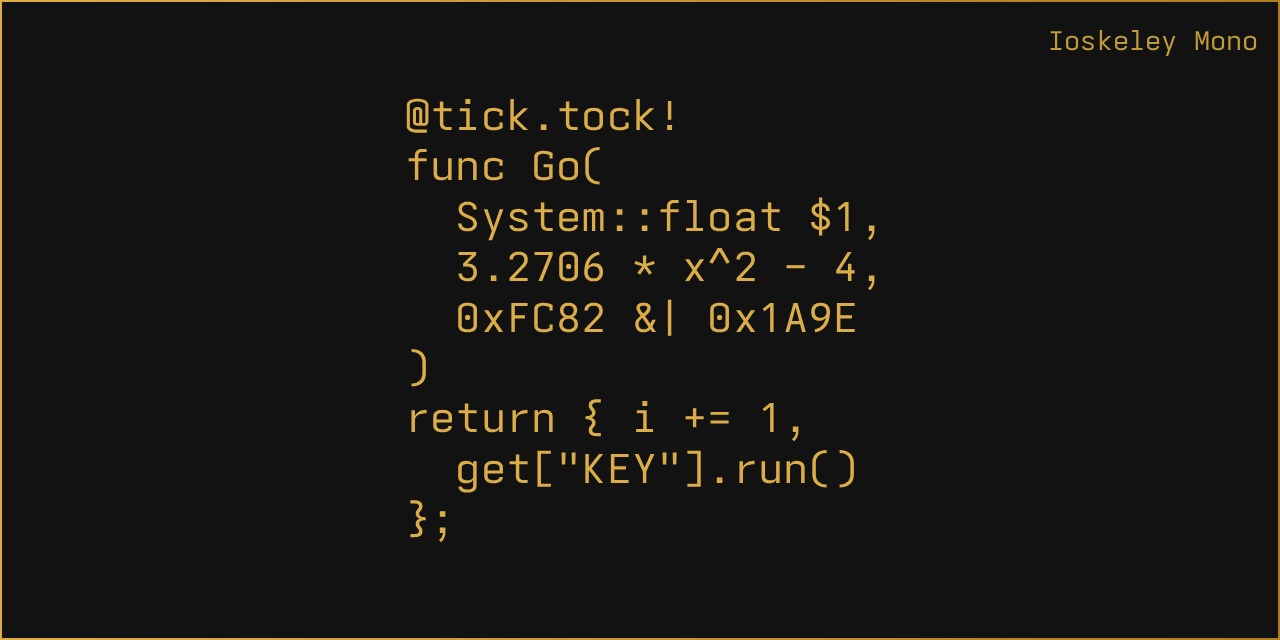 Ioskeley Mono Cover
