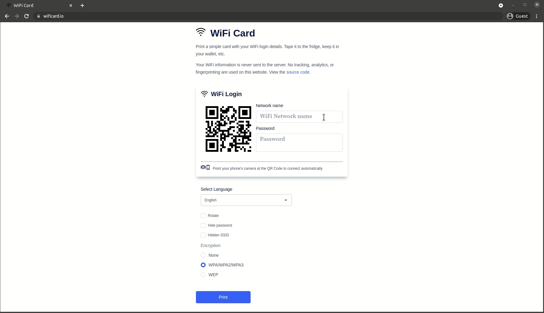 WiFi Card Demo