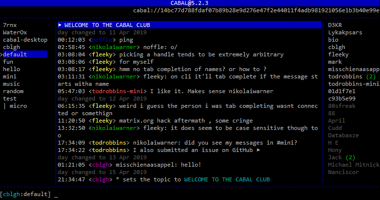 Cabal CLI interface