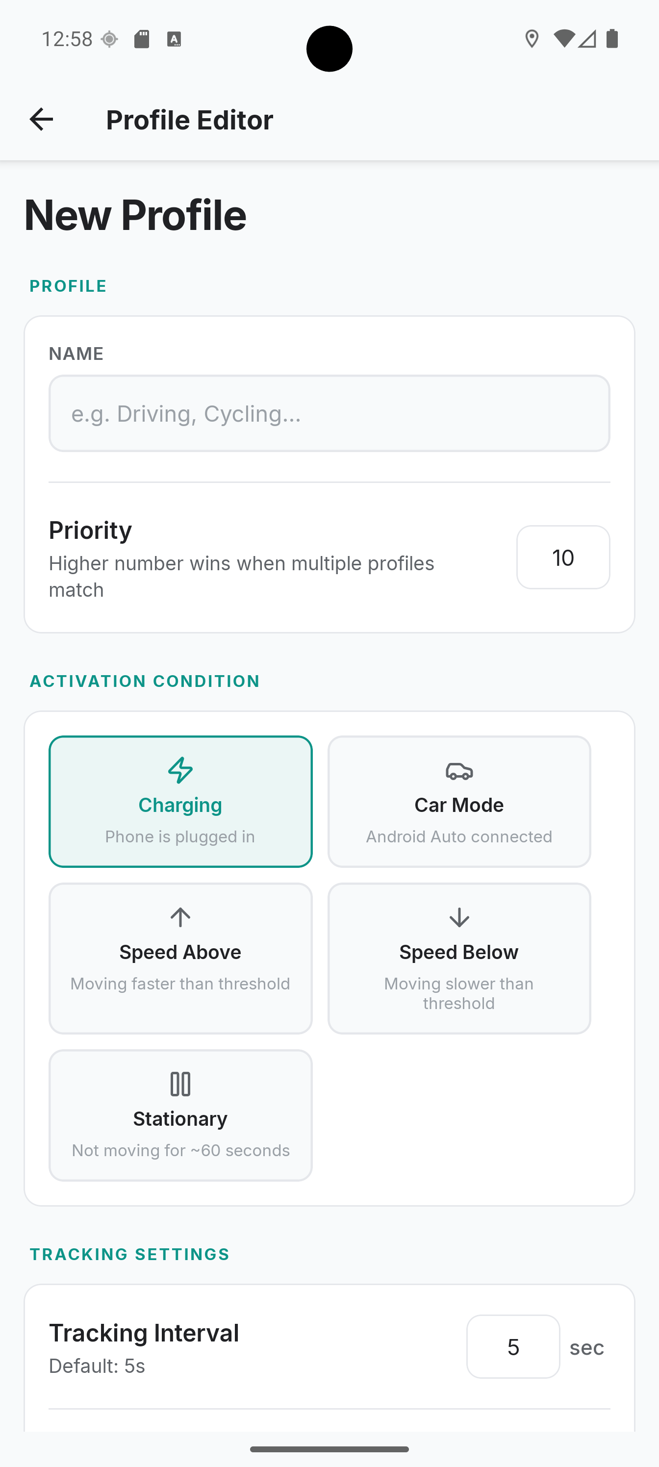 TrackingProfiles