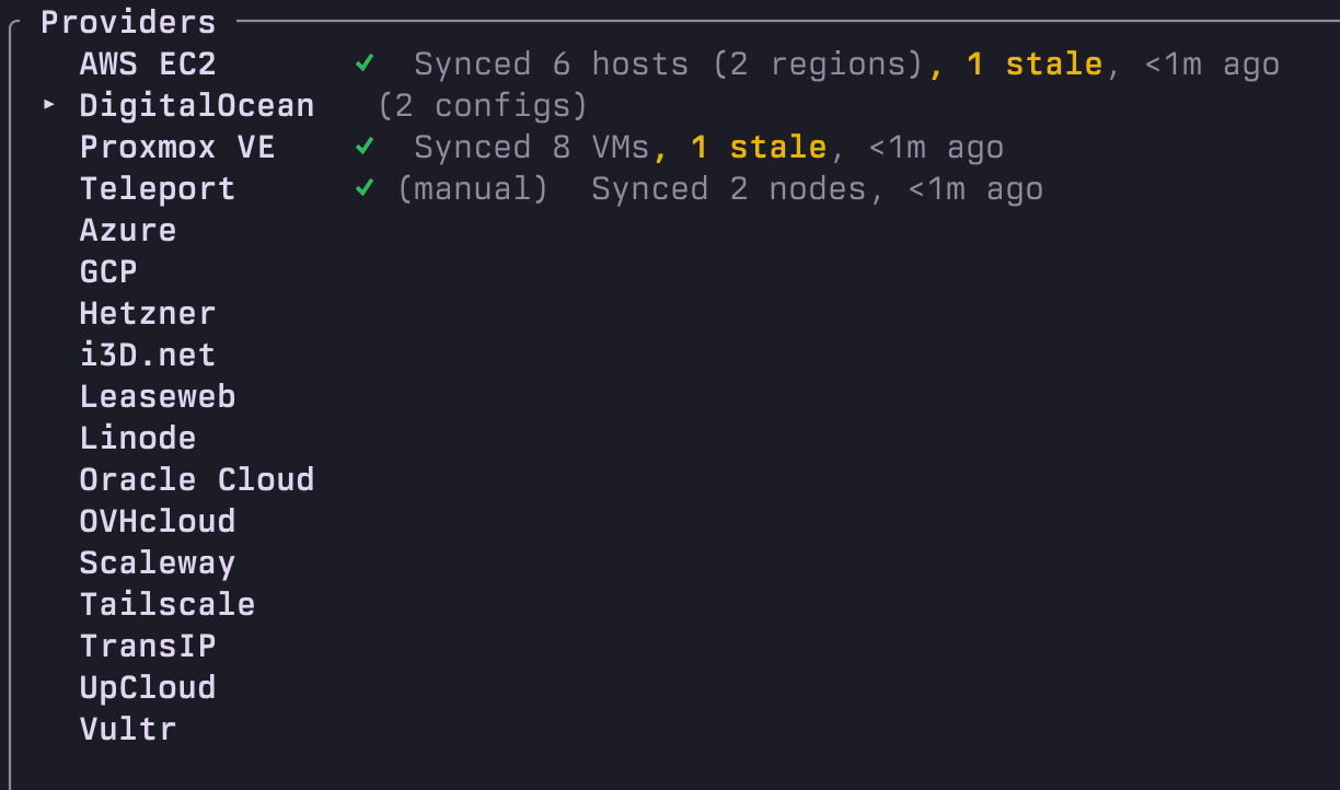 purple cloud provider list