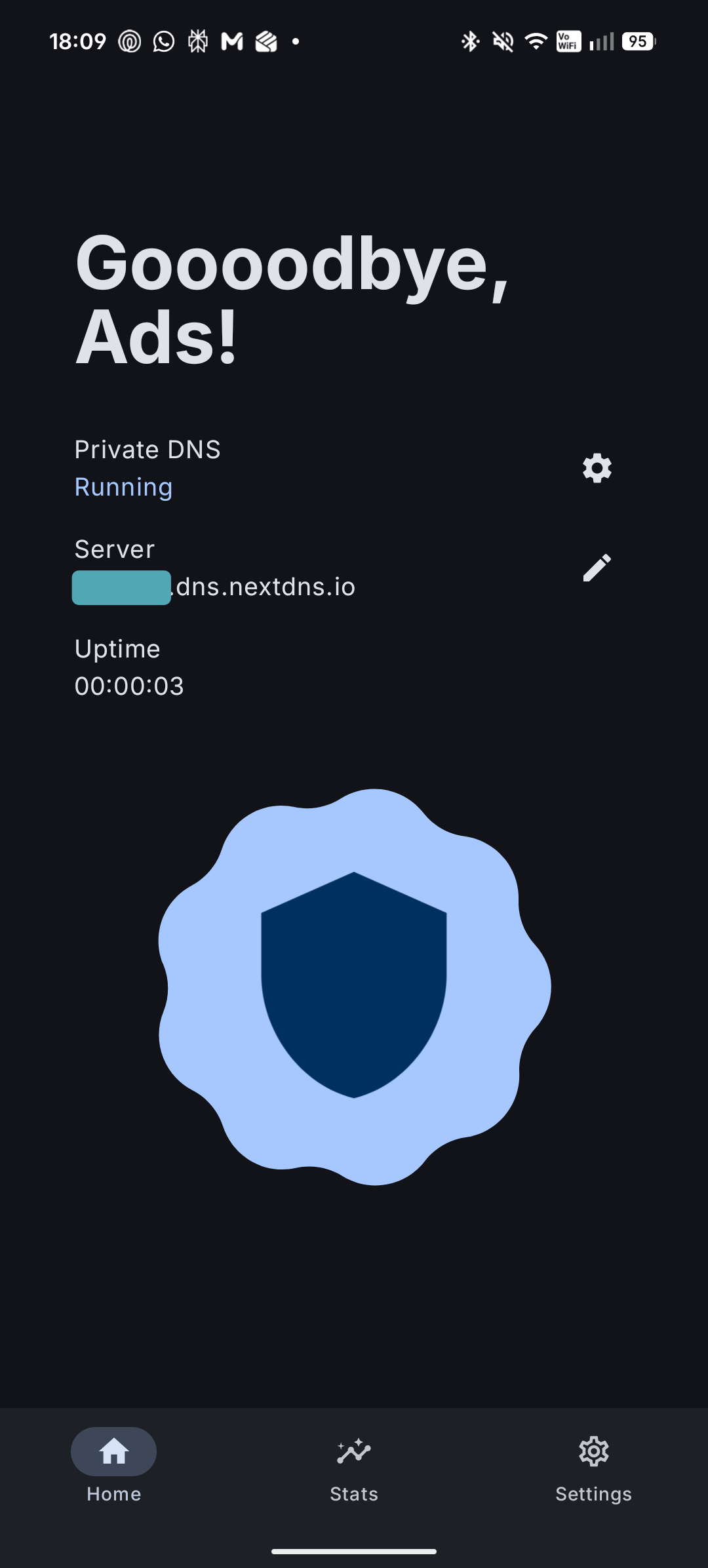 ADNS main screen