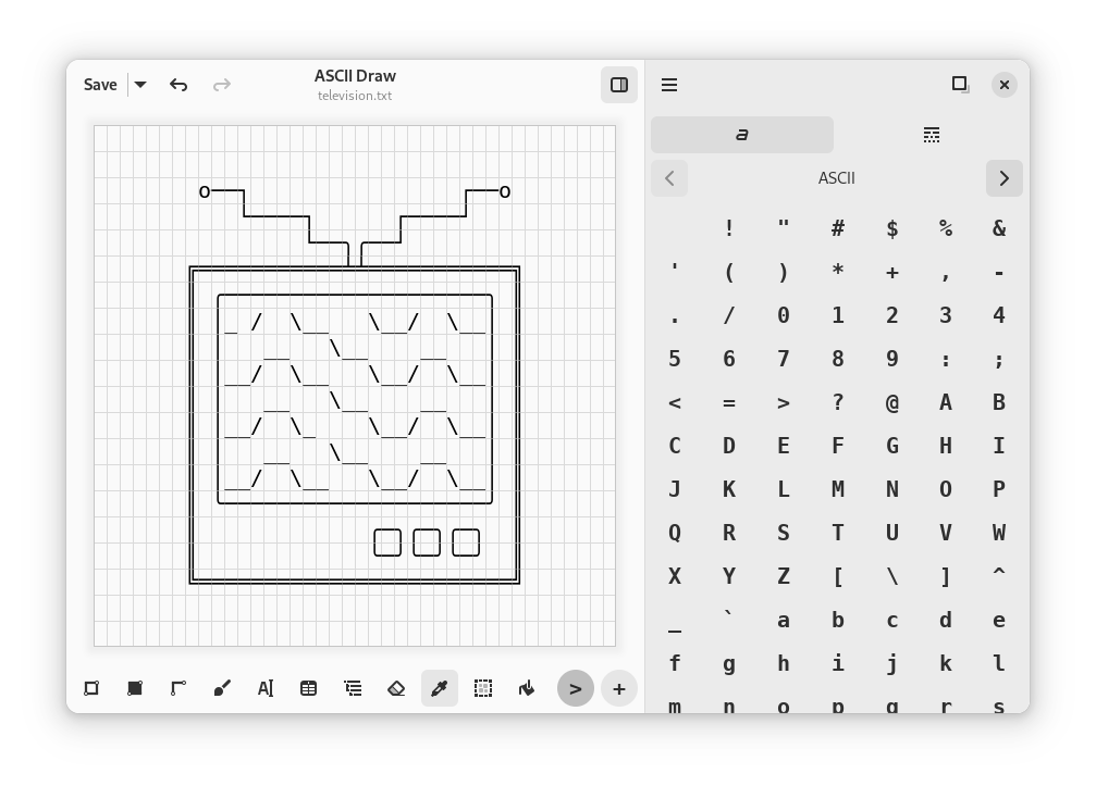 ASCII Draw interface