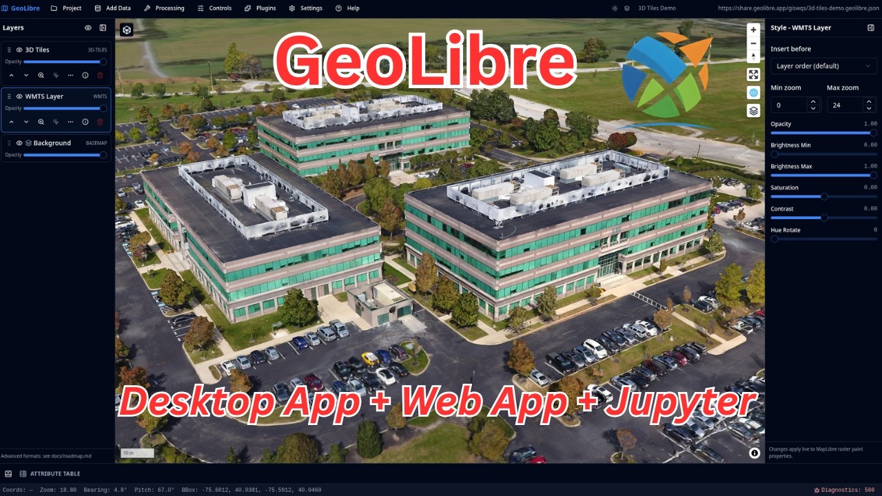 3D Tiles demo in GeoLibre
