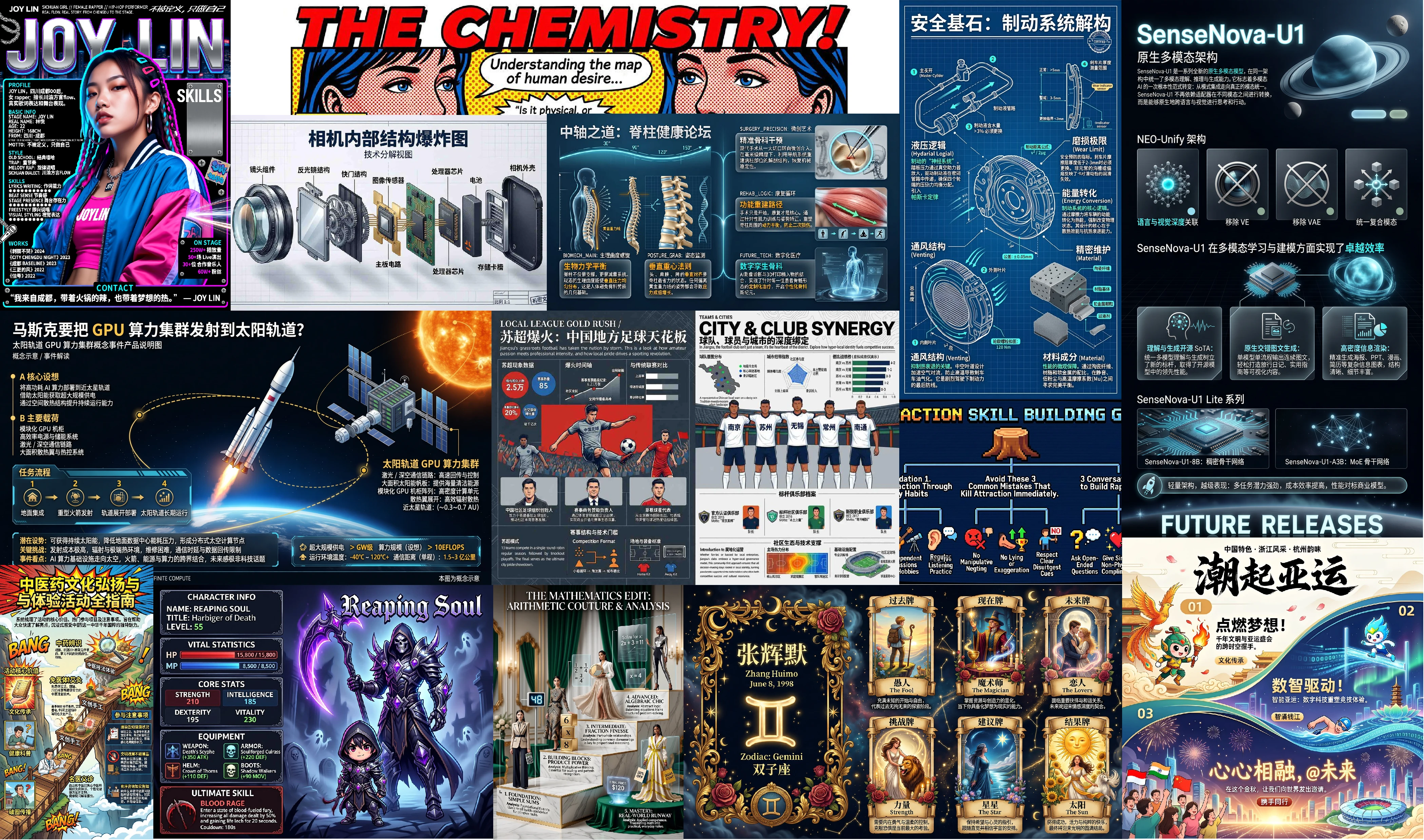 Examples of generated infographics