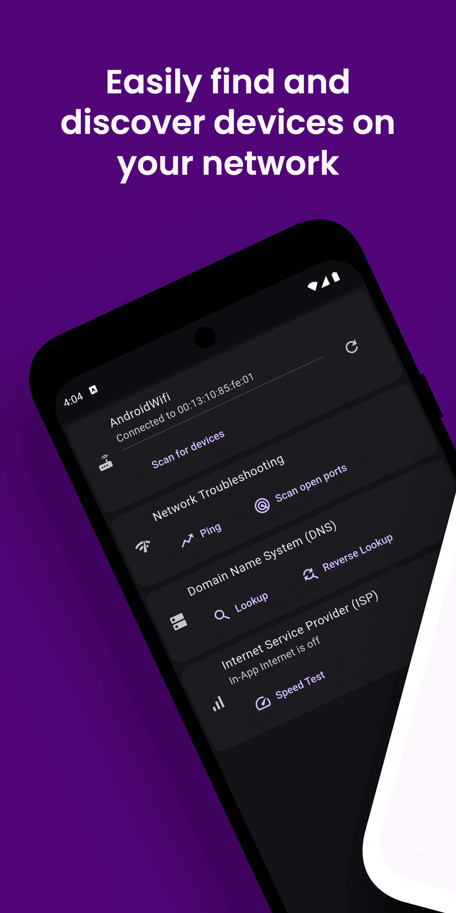 Screenshots of Vernet interface