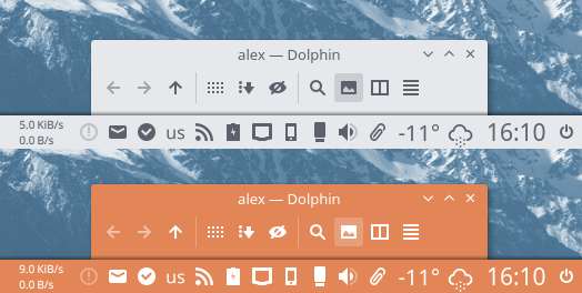 Color schemes in KDE Plasma