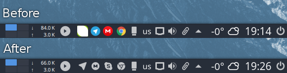Hardcode-Tray script in action