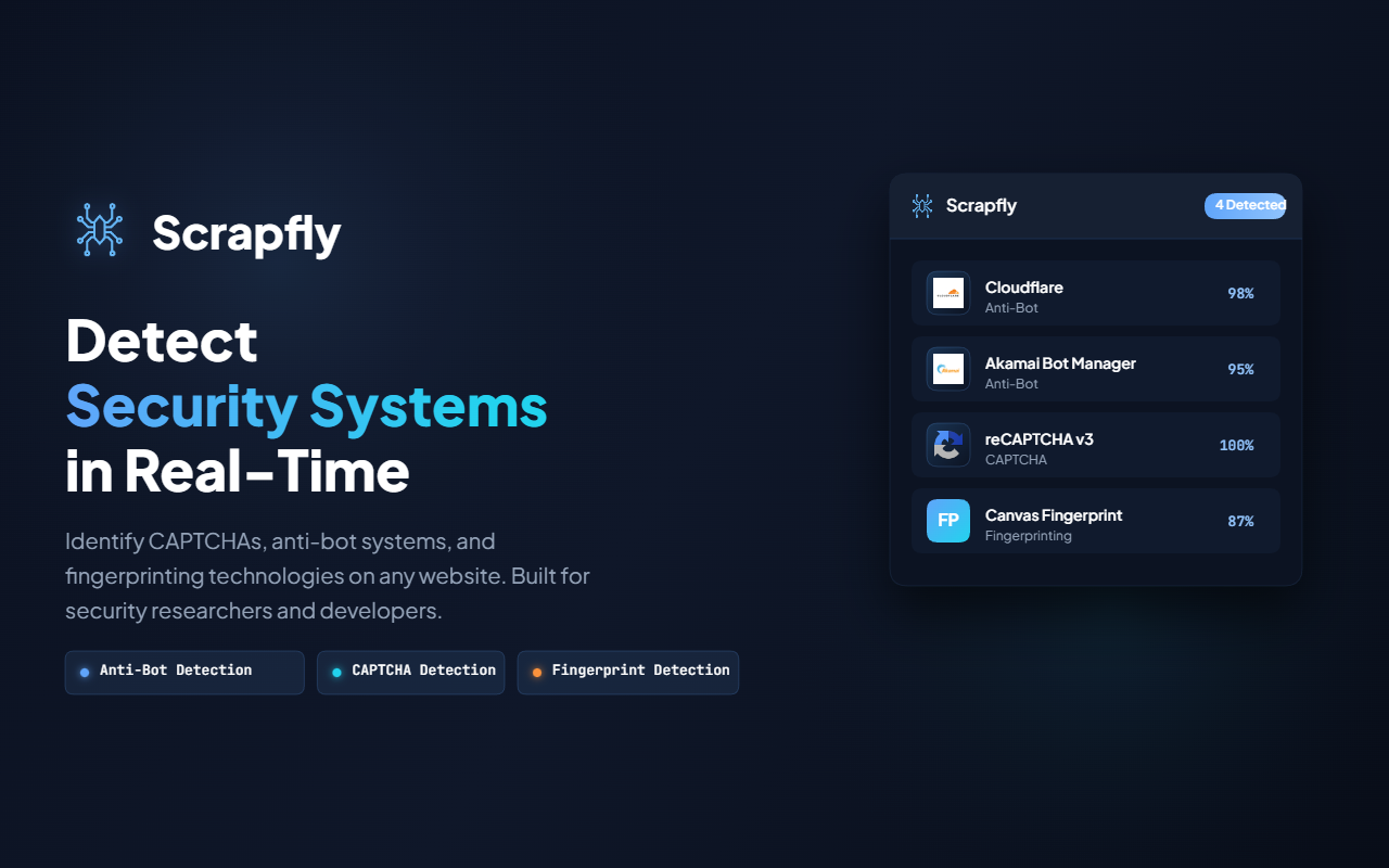 Scrapfly Anti-bot Detector banner