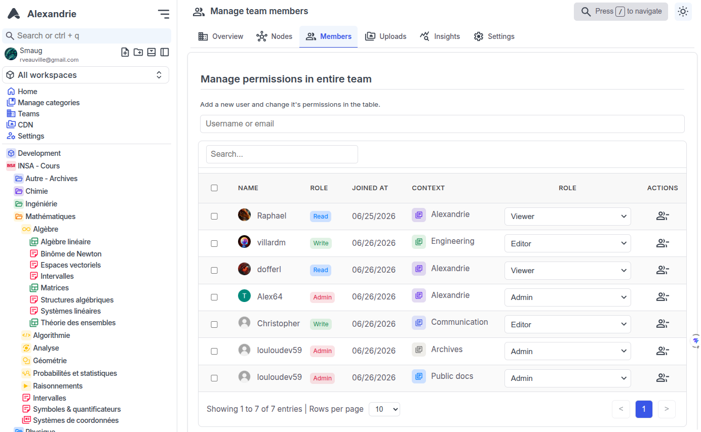 Team Workspaces Preview