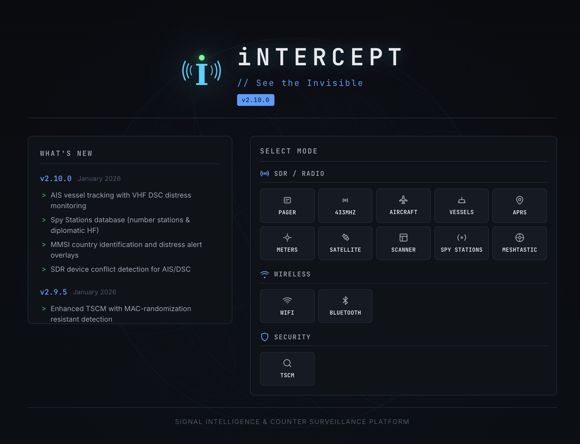 Intercept interface