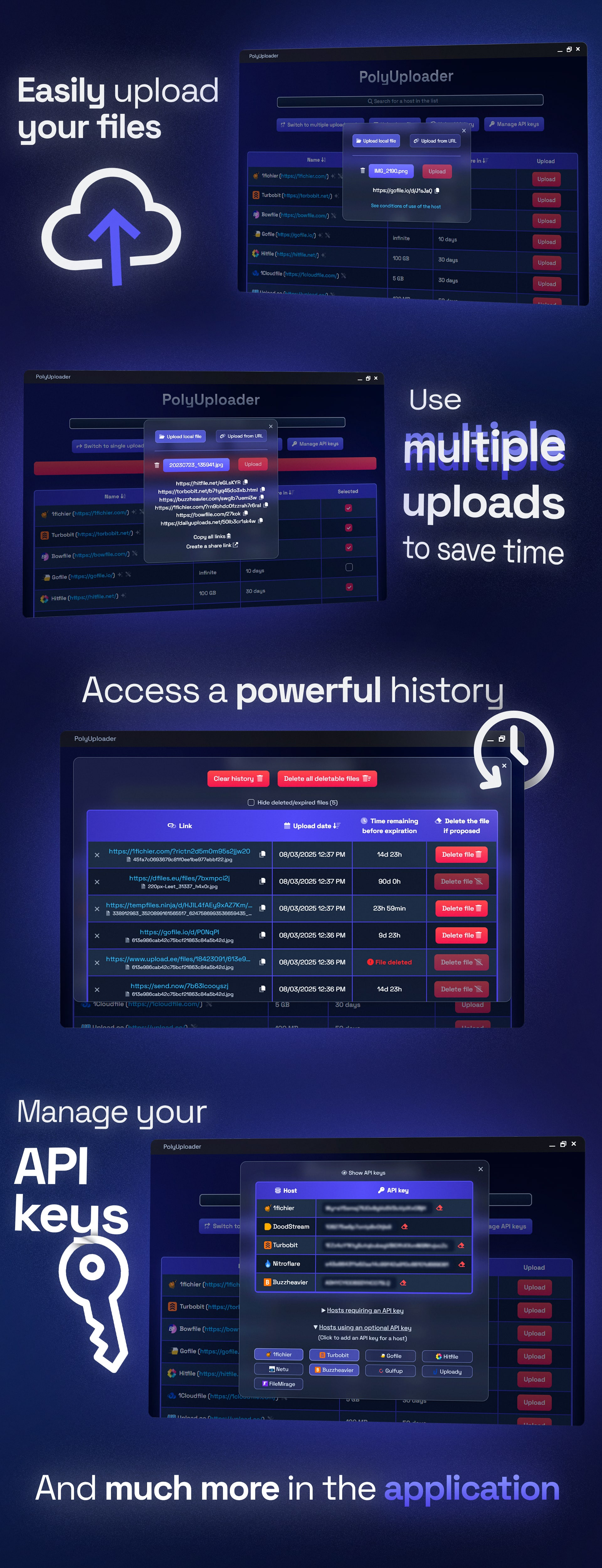 PolyUploader showcase