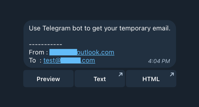 E-Mail-Vorschau in Telegram