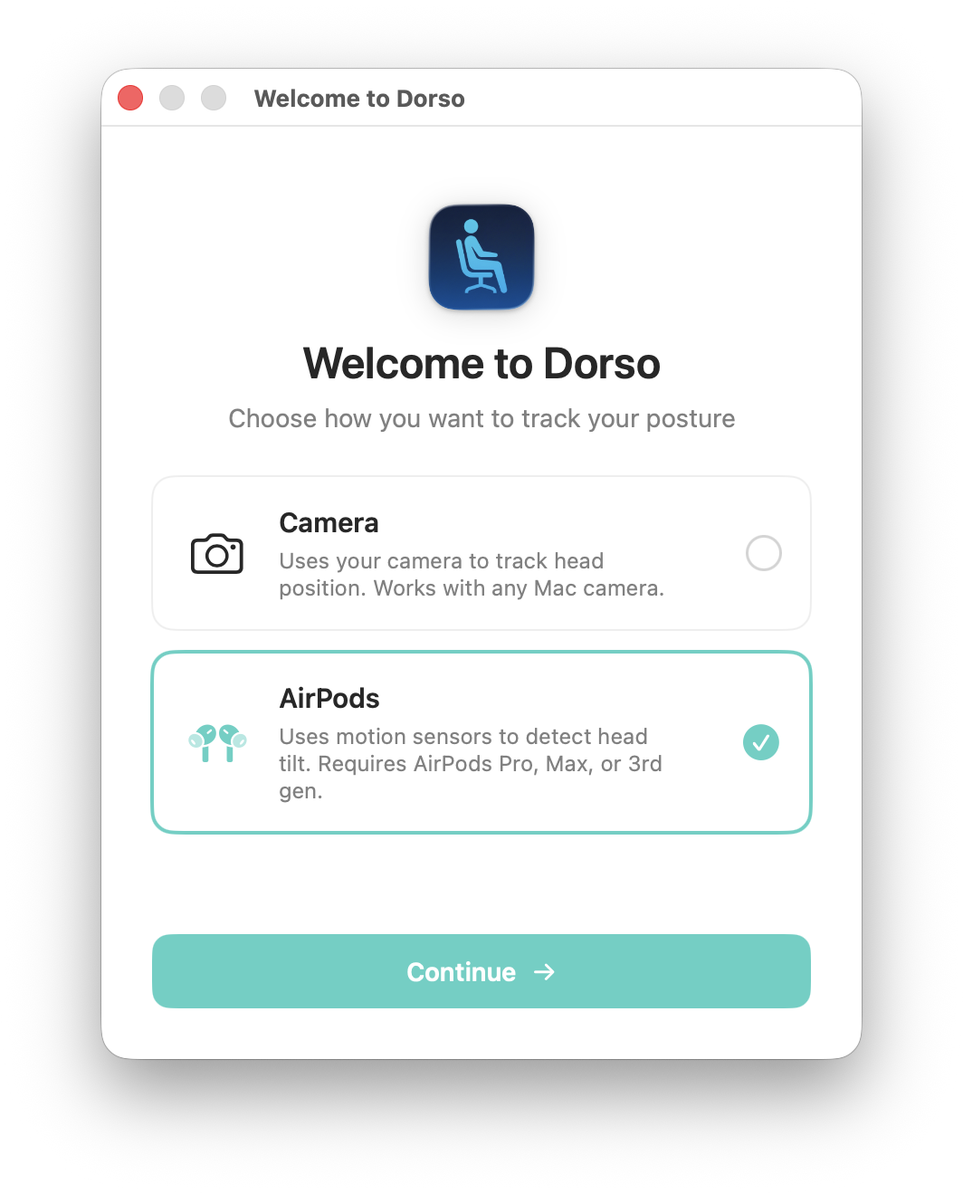 Tracking method selection