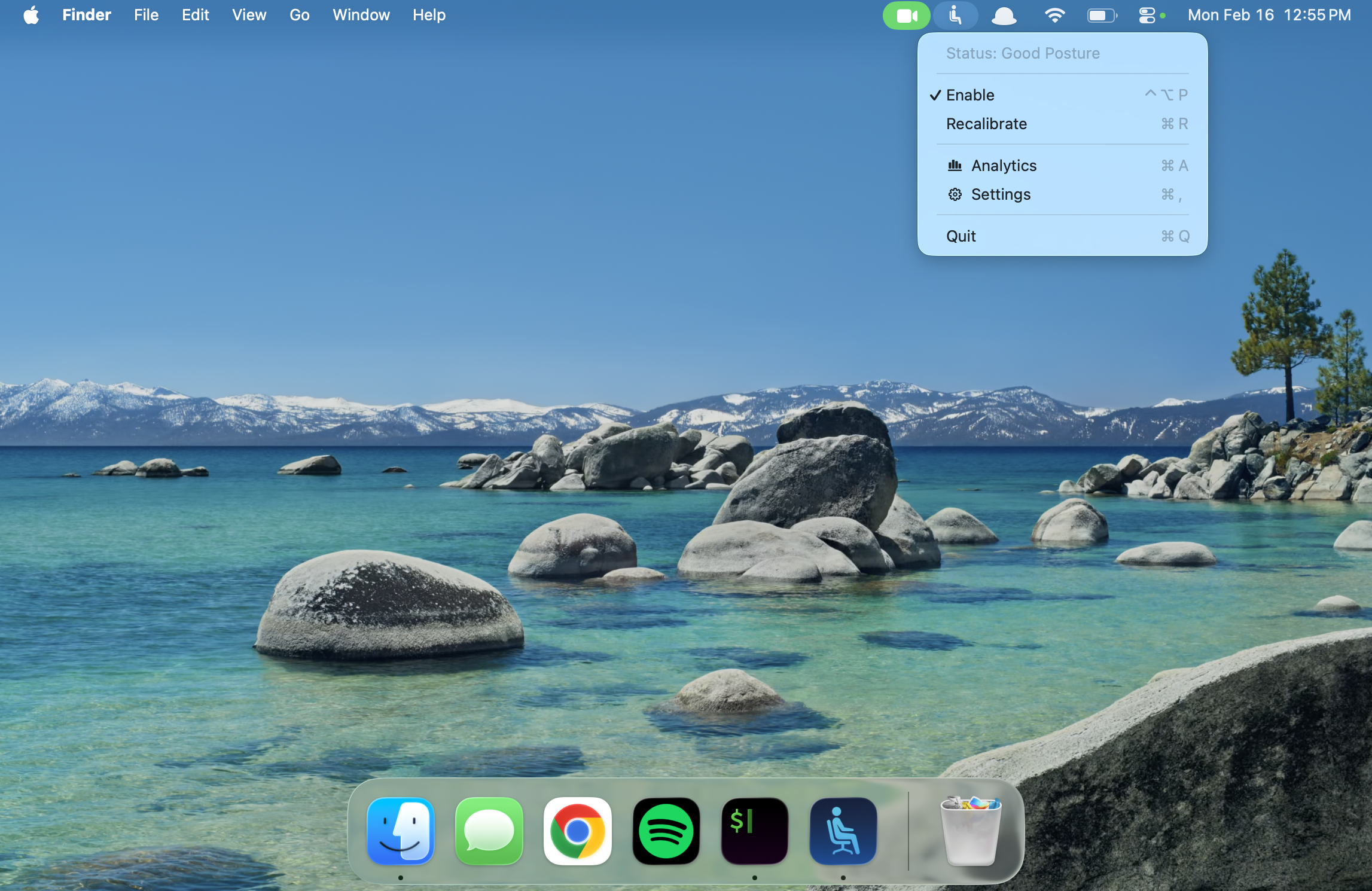 Menu bar icon