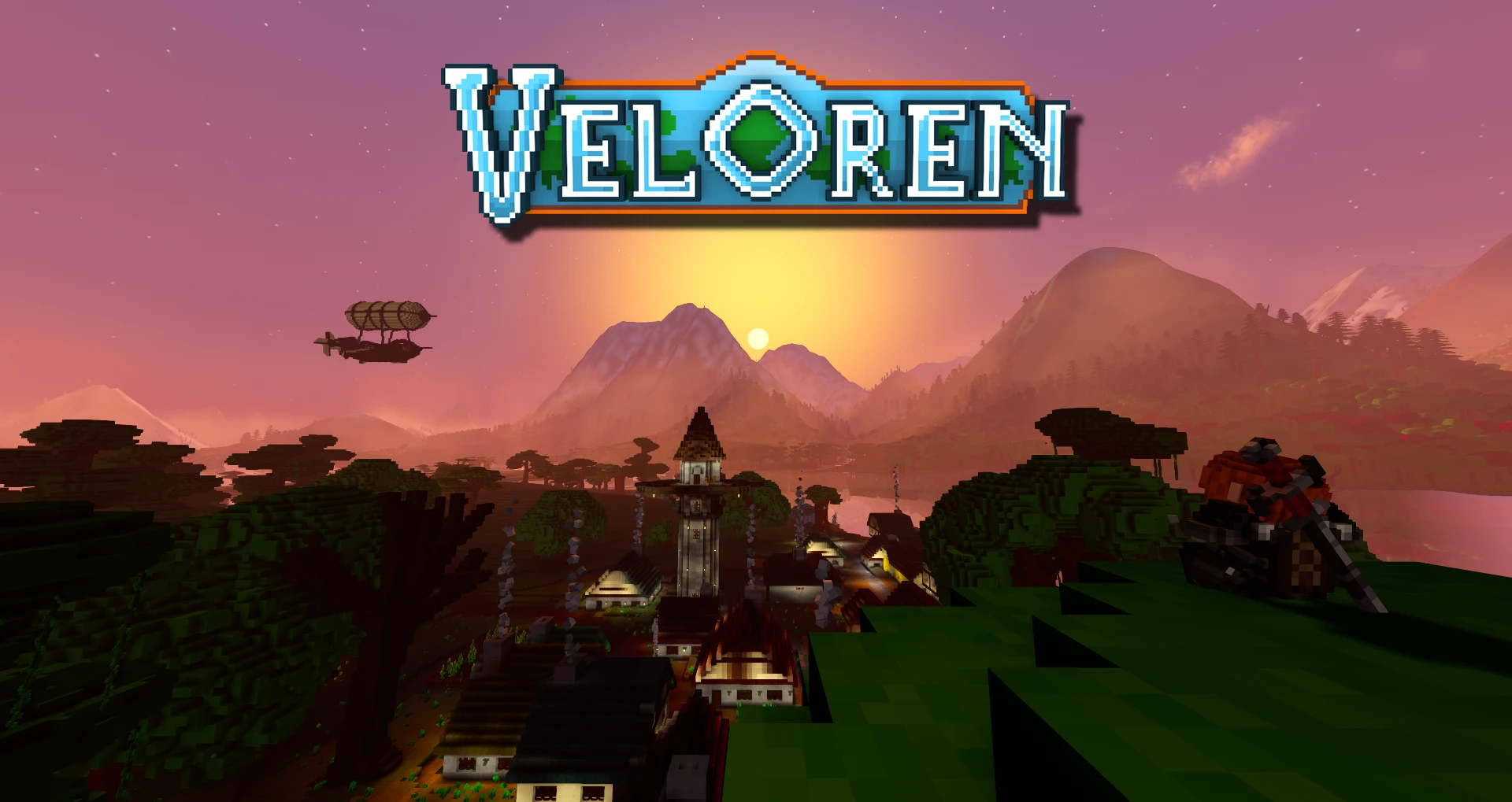 Logo do Veloren em uma captura de tela