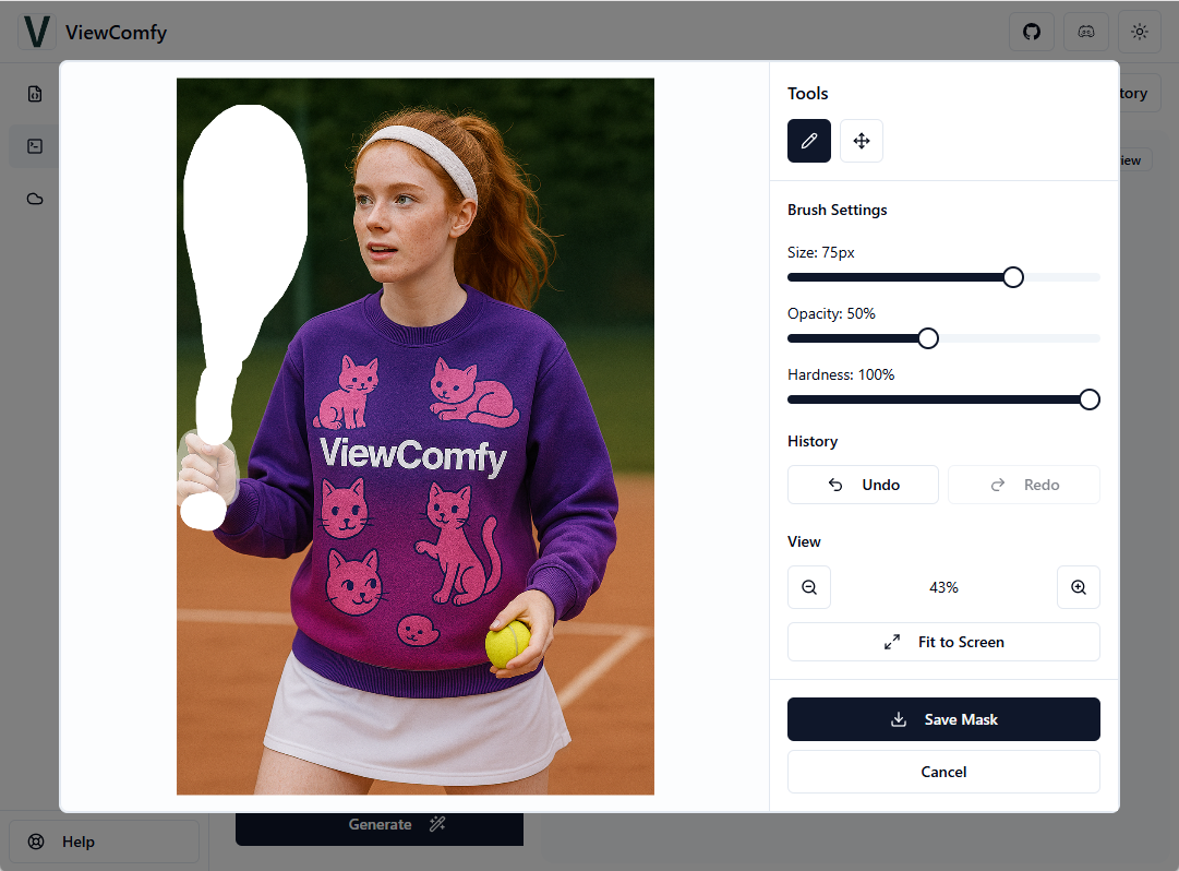 ViewComfy mask editor